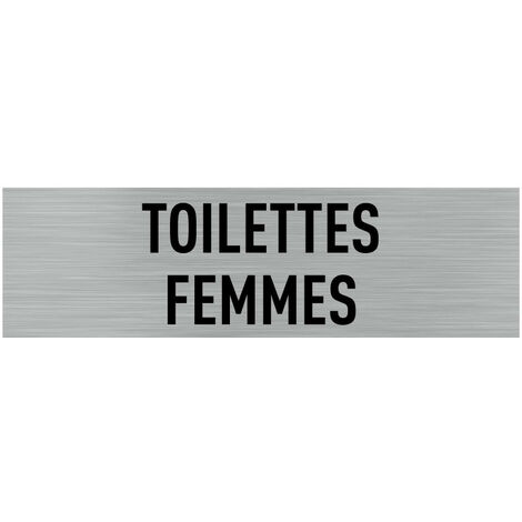 Pictogramme TOILETTES FEMMES (Q0021).- Plaque aluminium brossé - (1/5)
