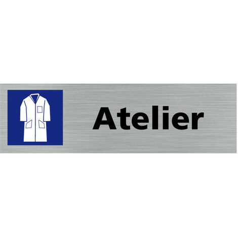 Pictogramme ATELIER (Q0231).- Plaque aluminium brossé - (1/5)