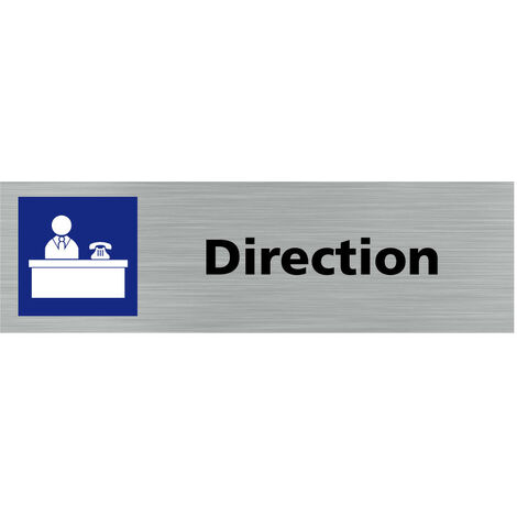 Pictogramme DIRECTION (Q0233).- Plaque aluminium brossé - (1/5)