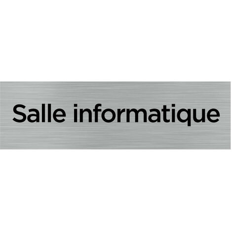 Pictogramme SALLE INFORMATIQUE (Q0237).- Plaque aluminium brossé - (1/5)