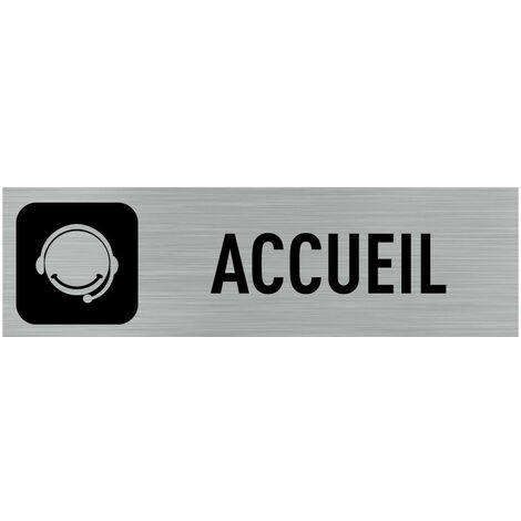 Pictogramme ACCUEIL (Q0009).- Plaque aluminium brossé - (1/5)
