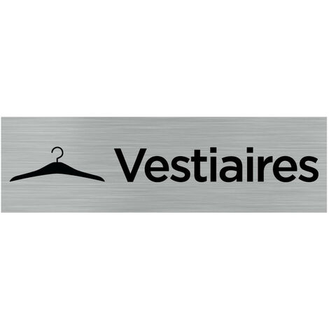 Pictogramme VESTIAIRES (Q0066).- Plaque aluminium brossé -