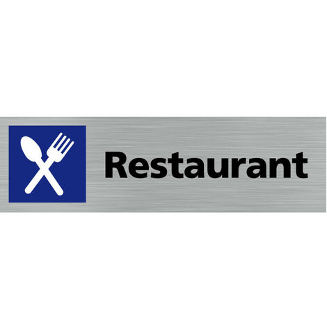 Pictogramme RESTAURANT (Q0123).- Plaque aluminium brossé - (1/5)