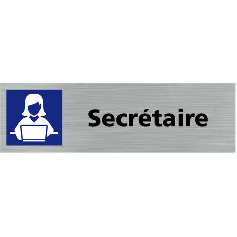 Pictogramme SECRETAIRE (Q0236).- Plaque aluminium brossé - (1/5)