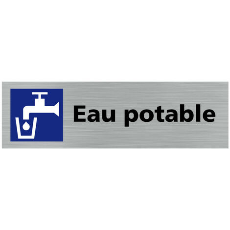 Pictogramme EAU POTABLE (Q0301).- Plaque aluminium brossé - (1/5)