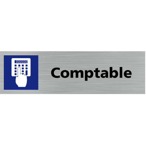 Pictogramme COMPTABLE (Q0222).- Plaque aluminium brossé - (1/5)