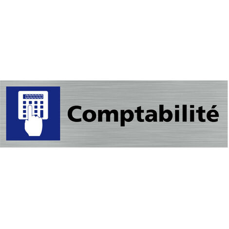 Pictogramme COMPTABILITE (Q0225).- Plaque aluminium brossé - (1/5)