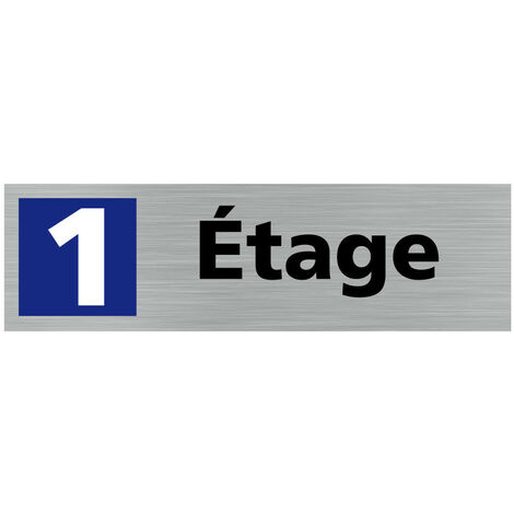 Pictogramme ETAGE 1 (Q0318).- Plaque aluminium brossé -