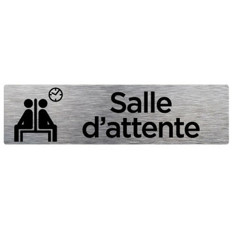 Pictogramme SALLE D'ATTENTE (Q0205).- Plaque aluminium brossé -