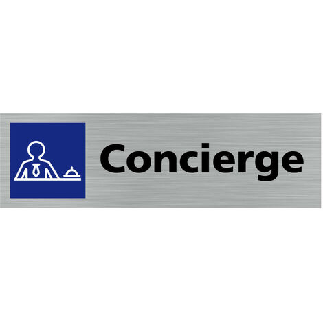 Pictogramme CONCIERGE (Q0286).- Plaque aluminium brossé - (1/5)