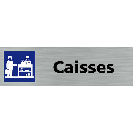 Pictogramme CAISSES (Q0281).- Plaque aluminium brossé - (1/5)