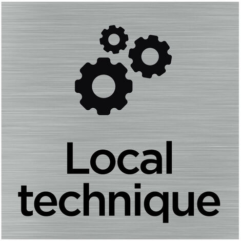 Pictogramme Local technique (Q1025).- Plaque aluminium brossé -