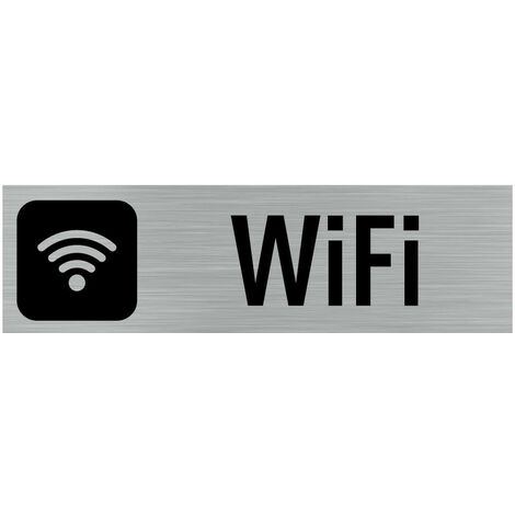 Pictogramme WIFI (Q0011).- Plaque aluminium brossé - (1/5)