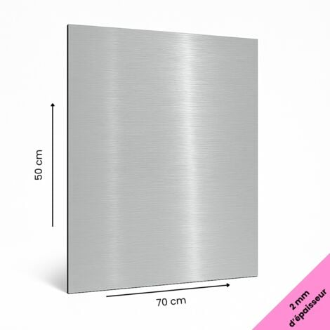 Panneau aluminium composite Brossé 500x700 mm – Épaisseur 2 mm – Plaque rigide déco ou pro, intérieur/extérieur