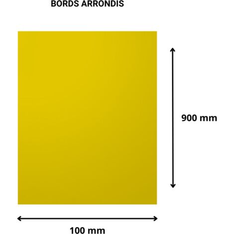 Plaque verre acrylique miroir or 3 mm - 10 x 90 cm (100 x 900 mm) - Verre synthétique - Bord arrondis - Plexiglass