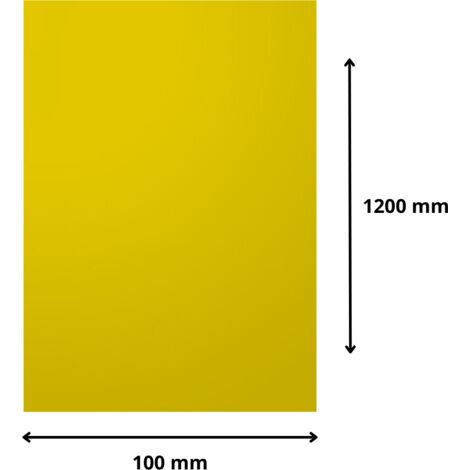 Plaque verre acrylique miroir or 3 mm - 10 x 120 cm (100 x 1200 mm) - Verre synthétique - Bord arrondis - Plexiglass