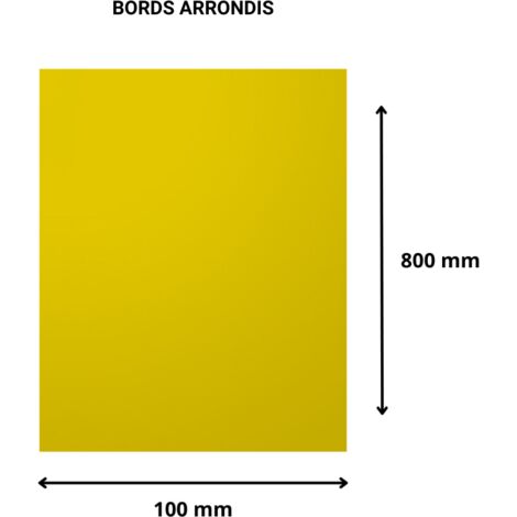 Plaque verre acrylique miroir or 3 mm - 10 x 80 cm (100 x 800 mm) - Verre synthétique - Bord arrondis - Plexiglass (1/5)