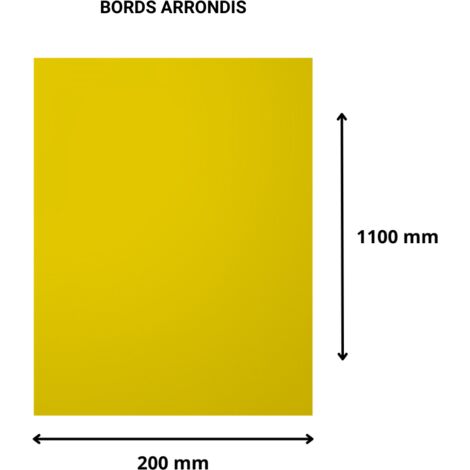 Plaque verre acrylique miroir or 3 mm - 20 x 110 cm (200 x 1100 mm) - Verre synthétique - Bord arrondis - Plexiglass