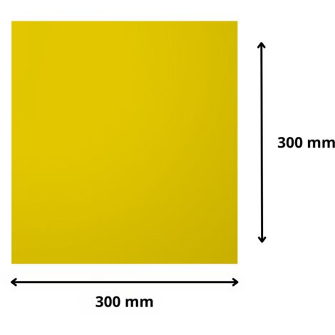 Plaque verre acrylique miroir or 3 mm - 30 x 30 cm (300 x 300 mm) - Verre synthétique - Bord droits - Plexiglass