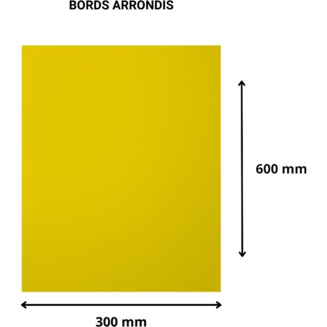 Plaque verre acrylique miroir or 3 mm - 30 x 60 cm (300 x 600 mm) - Verre synthétique - Bord arrondis - Plexiglass (1/5)