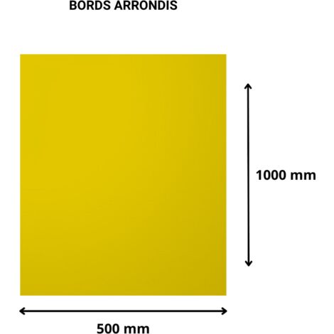 Plaque verre acrylique miroir or 3 mm - 50 x 100 cm (500 x 1000 mm) - Verre synthétique - Bord arrondis - Plexiglass (1/5)