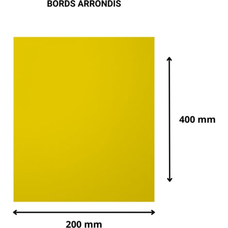 Plaque verre acrylique miroir or 3 mm - 20 x 40 cm (200 x 400 mm) - Verre synthétique - Bord arrondis - Plexiglass