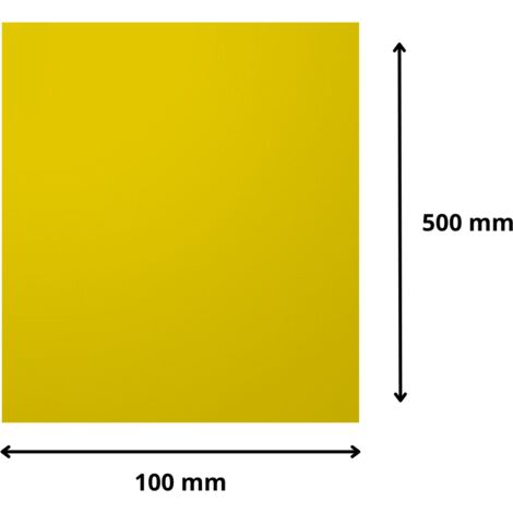 Plaque verre acrylique miroir or 3 mm - 10 x 50 cm (100 x 500 mm) - Verre synthétique - Bord droits - Plexiglass