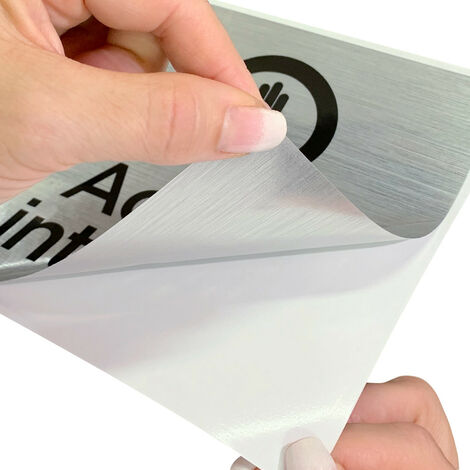 Pictogramme Entrée (Q1016).- Adhésif aspect aluminium brossé -