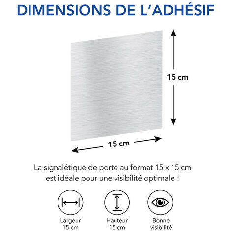 Pictogramme Entrée (Q1016).- Adhésif aspect aluminium brossé -