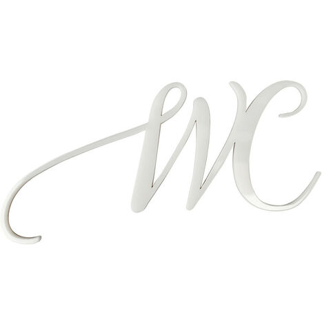 Plaque de porte WC, WC hommes, WC femmes.- Plexi blanc - wc (1/5)