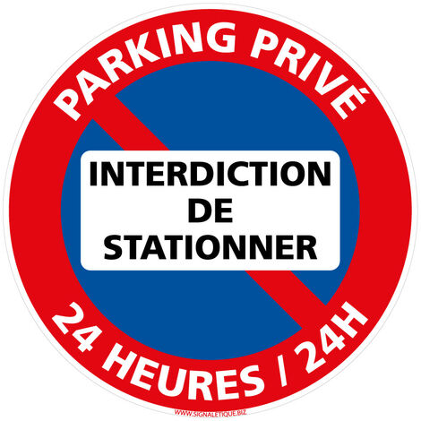 Pubblimania Parking Privé Panneau en aluminium composite de 3 mm. Pour