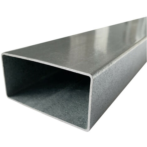 Signaletique.Biz France – Poteau acier galvanisé 80x40mm – Résistance à la corrosion 10 ans – Pour panneaux de signalisation et clôtures – Usage intérieur/extérieur