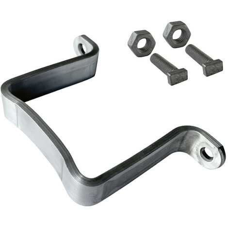 Signaletique.Biz France – Bride de fixation pour poteau 80 x 80 mm – Aluminium avec boulonnerie – Fixation panneaux signalisation – À l'unité