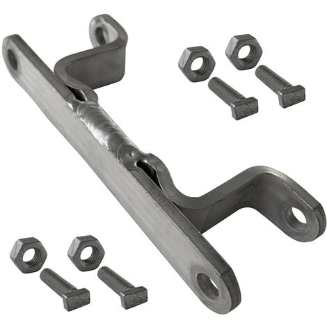 Bride de fixation pour poteau Bride simple ou double avec boulonnerie. Système de fixation pour panneaux - 80 x 40 mm (Bride double) - À l'unité