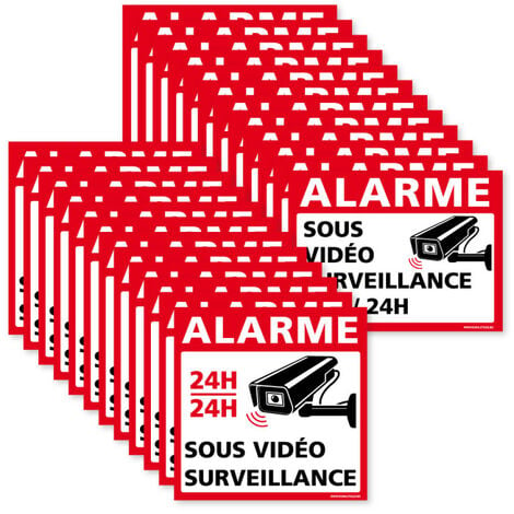 Panneau Alarme - Propriété Privée sous Vidéo Surveillance 24h/24