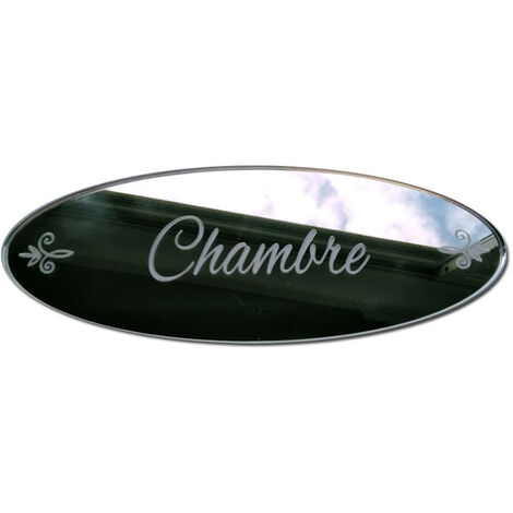 Plaque Chambre Adhésive Miroir. Plaque de Porte Style Shabby (1/5)