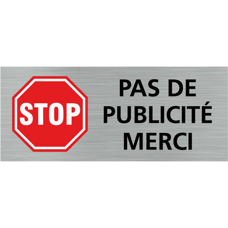 Signaletique.Biz France – Plaque pour boîtes aux lettres WUV0005 – Aluminium brossé 60 x 25 mm – Découpe au laser – Plaque auto-adhésive (1/5)