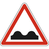 Panneau de signalisation danger - Cassis ou dos-d'âne - Triangulaire - Gamme Ecolign - Classe 1 - 700mm