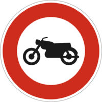Panneau Accès Interdit aux Motocyclettes et Motocyclettes Légères B9h – 450 mm – Signalisation Ronde Sécurité Routière – Modèle Ecolign – Aluminium Rétro-réfléchissant NF