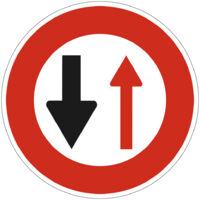 Panneau Cédez le Passage à la Circulation Venant en Sens Inverse B15 – 650 mm – Signalisation Ronde Sécurité Routière – Modèle Ecolign – Aluminium Rétro-réfléchissant NF