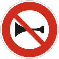 Panneau Signaux Sonores Interdits B16 – 450 mm – Signalisation Ronde Sécurité Routière – Modèle Ecolign – Aluminium Rétro-réfléchissant NF