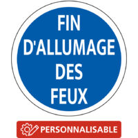 Panneau Fin d’Obligation B49 - Obligation texte personnalisé - Gamme BRETAGNE - Classe 1 450 mm