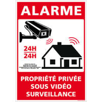 12x8 cm Lot de 8 Autocollant Propriété Privée Surveillance Vidéo 7J/7 24H  /24 Vinyle Adhésifs