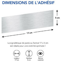 AUA SIGNALETIQUE - Plaque Alu Brossé Prive - 130x130 mm