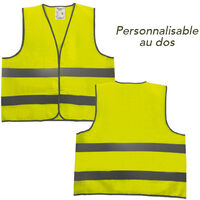 GILET DE SIGNALISATION PETIT PRIX PERSONNALISE (WGILECO_PERSO) - Jaune fluo - #ffff00