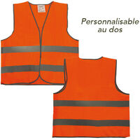 GILET DE SIGNALISATION PETIT PRIX PERSONNALISE (WGILECO_PERSO) - Orange fluo - #fd7a16