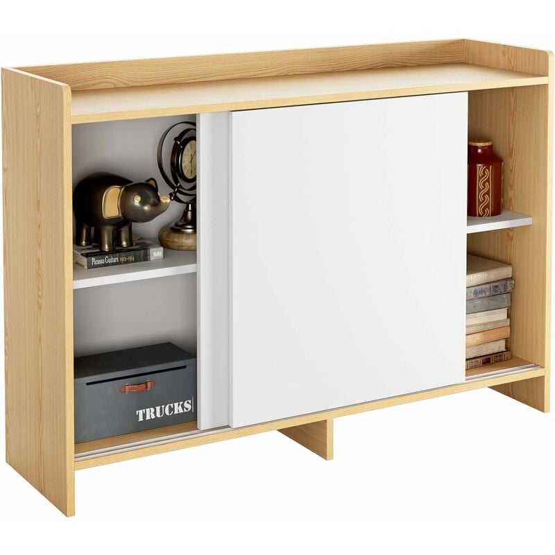 Gizcam Sideboard Small Storage Cabinet, Low Storage Cabinet With Sliding Doors