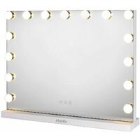 GIZCAM Makeup mirror,Hollywood Dressing Table 15 Bulbs Vanity Lighted Cosmetic Dimmable
