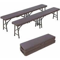 GIZCAM bbq Table Bench Set,Folding Party Camping Picnic Dining Furniture,Indoor Outdoor Garden Patio Pub BBQ