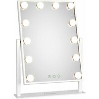 GIZCAM Makeup mirror,12Led Vanity Dressing Table Bathroom Bulbs USB